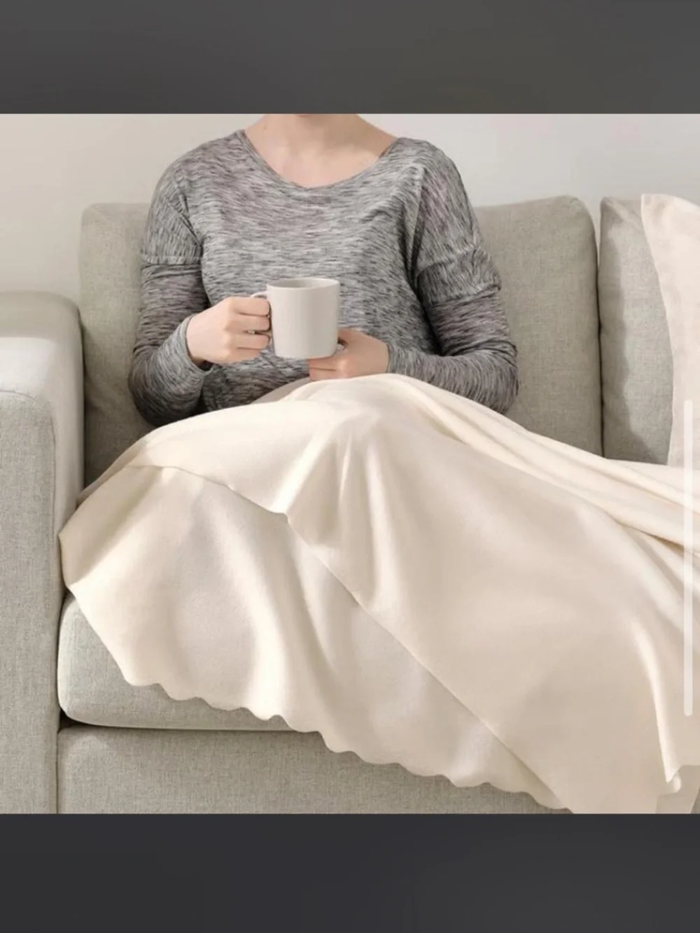 IKEA Vitmossa & Thorgun Fleece Throws - Gray & Cream